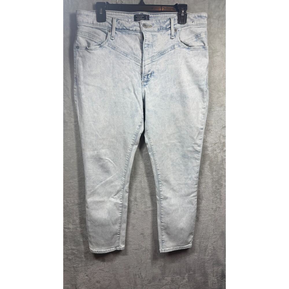 Abercrombie & Fitch Simone High Rise Ankle Flare Women Jeans 32/14R Light Wash